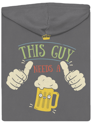 Tenhle týpek potřebuje pivo dámská mikina na zip Steel Gray