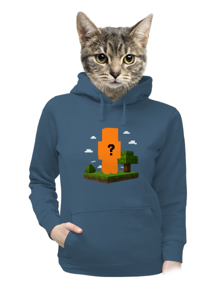 Minecraft z vlastní fotky dámská mikina klokanka Denim