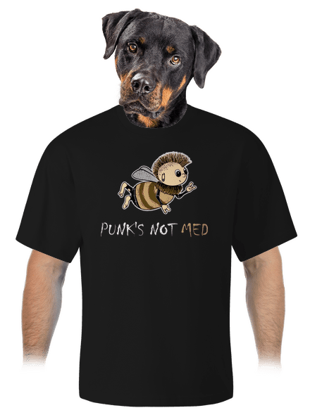 Punks Not Med unisex tričko oversized Black