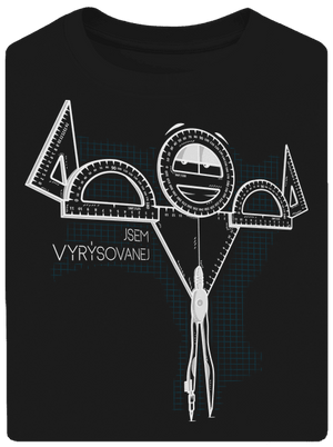 Vyrýsovanej unisex tričko oversized Black