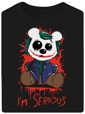 Serious unisex tričko oversized Black