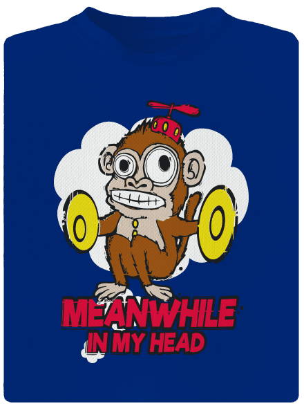 Monkey in my head pánské sportovní tričko Royal Blue Mal