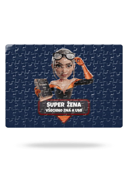 Super máma puzzle White
