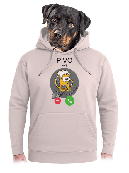 Pivo volá unisex mikina premium Rose Chalk