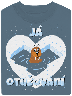 Miluju otužování unisex mikina bez kapuce Nordic Blue