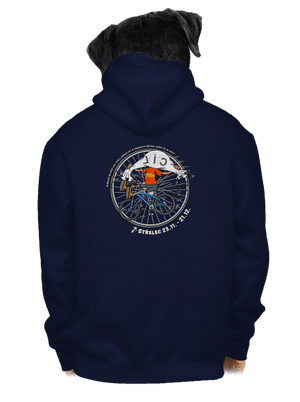 Cyklistický horoskop: Střelec pánská mikina na zip Navy