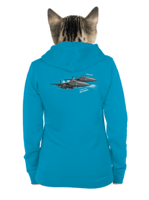 Stíhačka nestíhá dámská mikina na zip Blue Atol