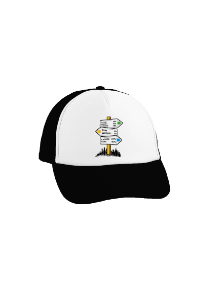 Rozcestník kšiltovka truckerka Black cap