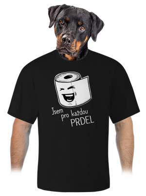 Prdel unisex tričko oversized Black