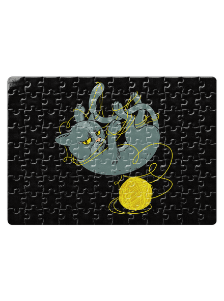 Nevrlý kocour puzzle White