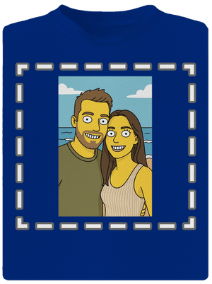 Simpsonovi z vlastní fotky pánské sportovní tričko Royal Blue Mal