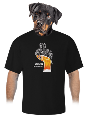 Pivopád unisex tričko oversized Black