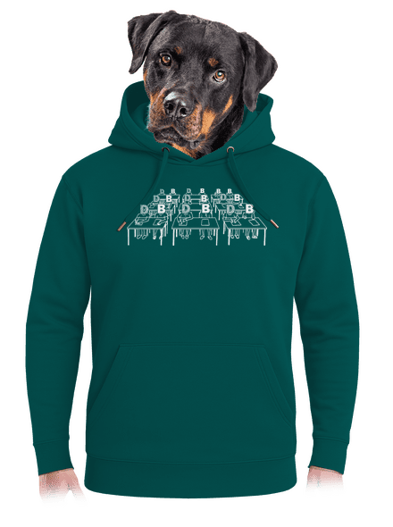 Cimrman: Debil, blbeček unisex mikina premium Emerald Green