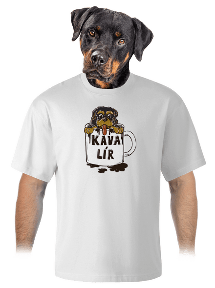Kávalír unisex tričko oversized White