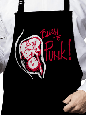 Born to punk zástěra Black