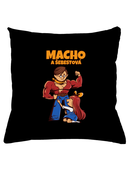 Macho a Šebestová polštář Black