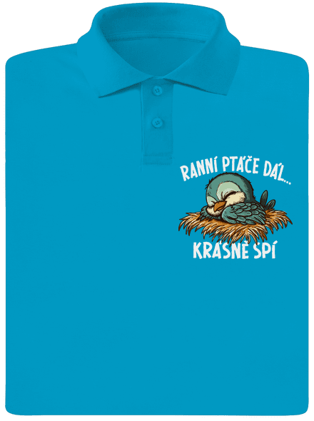 Ranní ptáče spí pánská polokošile Blue Atol
