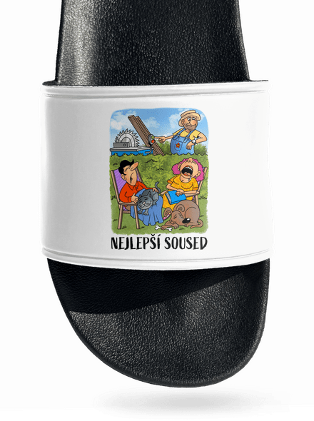 Nejlepší soused pantofle White