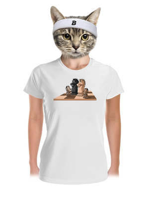 Šachová rodina dámské sportovní tričko White