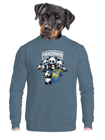 Pandamie unisex mikina bez kapuce Nordic Blue