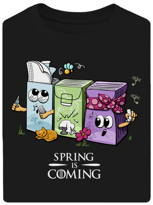 Spring is coming unisex tričko oversized Black