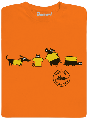 Testováno na zvířatech pánské tričko Orange