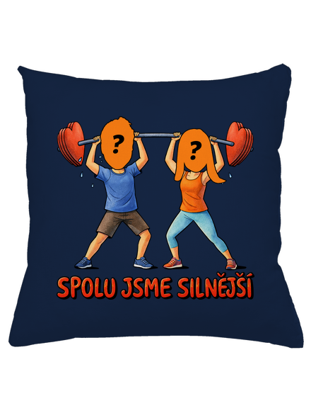 Spolu jsme silnější polštář Dark Navy