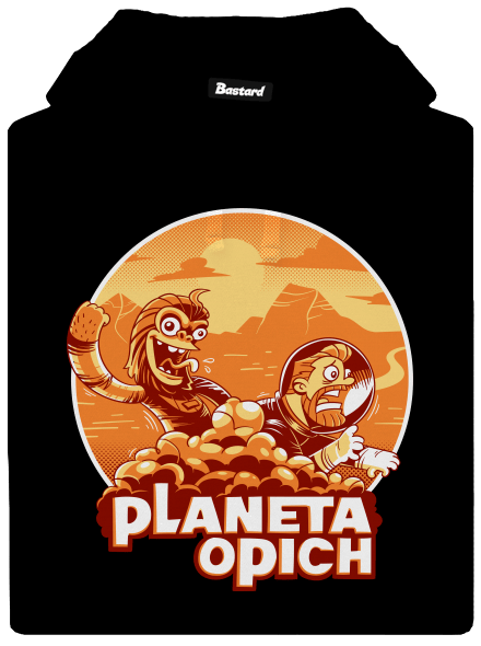 Planeta opich pánská mikina klokanka Black