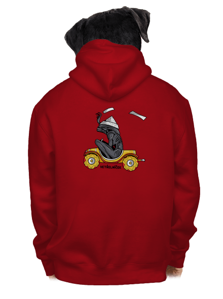 Vetřelníček pánská mikina na zip Red