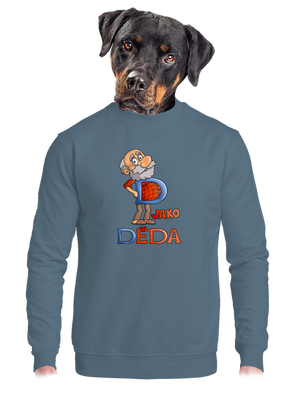 D jako děda unisex mikina bez kapuce Nordic Blue