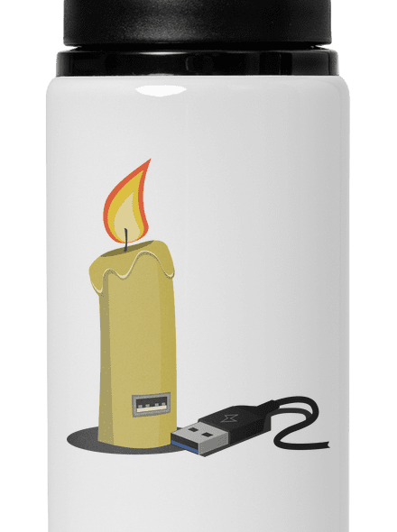 USB svíčka lahev na vodu White