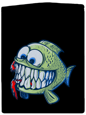 Hladová rybka pánská mikina na zip Black