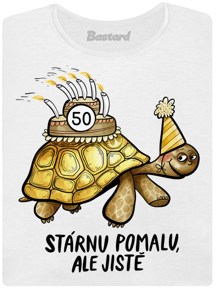 Stárnu pomalu dámské tričko s lemem White