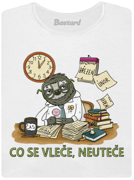 Co se vleče, neuteče dámské tričko s lemem White