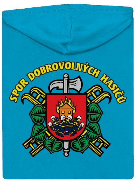 Spor dobrovolných hasičů dámská mikina na zip Blue Atol