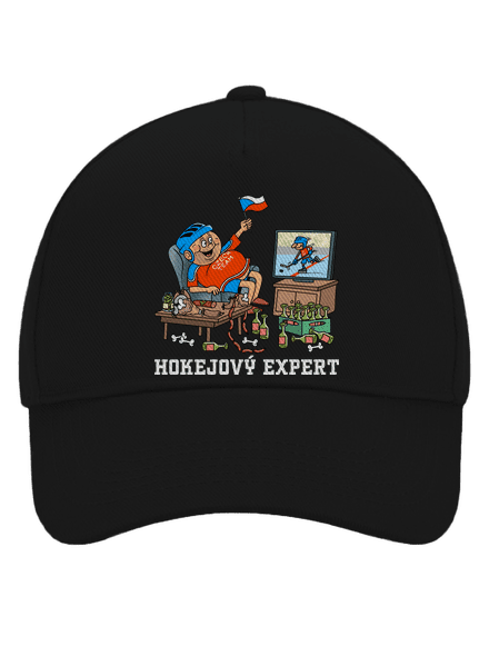 Hokejový expert kšiltovka baseballka Black
