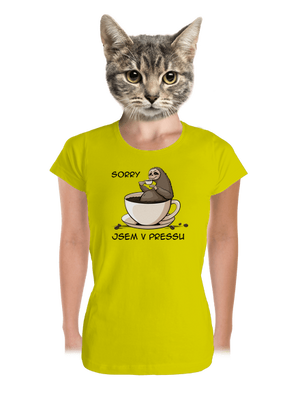 V pressu dámské tričko premium Lemon