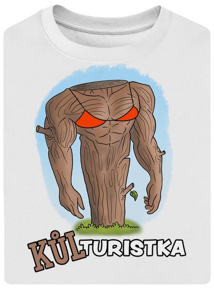 Kůlturista unisex tričko oversized White