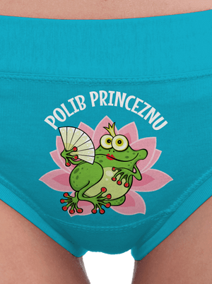 Polib princeznu a prince dámské kalhotky Turquoise