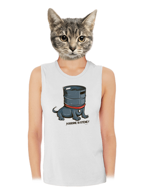 Štěně dámské tílko volné White