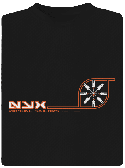 NYX Virtual Sailors pánské sportovní tričko Black