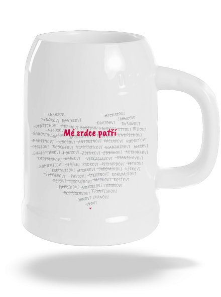 Mé srdce patří půllitr White