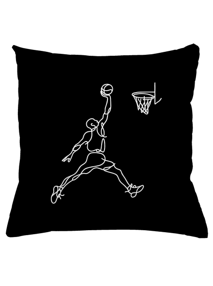 One line slam dunk polštář Black