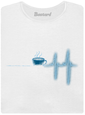 Coffee help dámské tričko s lemem White