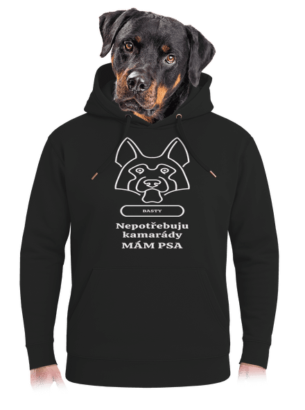 Nemůžu, mám psa unisex mikina premium Dark Black