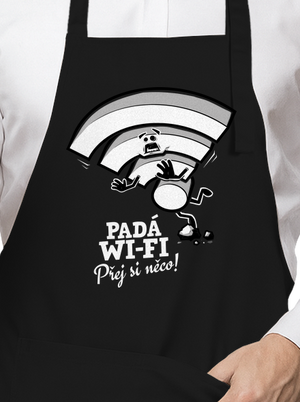 Padá wi-fi zástěra Black