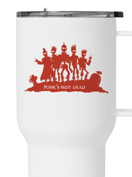 Punks Not Dead termohrnek White