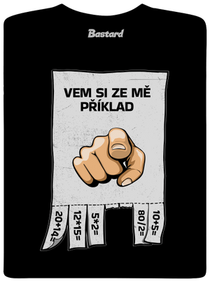 Vem si ze mě příklad dětské tričko Black