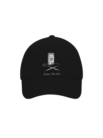 Změřím, pak věřím kšiltovka baseballka Black