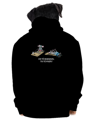 Co tě nezabije pánská mikina na zip Black